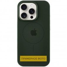Чохол Silicone Case Full Protective (AA) with MagSafe для Apple iPhone 15 Plus (6.7") Зелений / Dark Olive