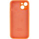 Чохол Silicone Case Full Camera Protective (AA) для Apple iPhone 14 Plus (6.7") Помаранчевий / Kumquat