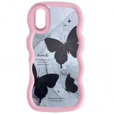 Чохол TPU Cloudy Pictures для Apple iPhone XR (6.1") Butterflies Pink