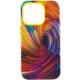 Шкіряний чохол Colour Splash with MagSafe для Apple iPhone 14 Pro (6.1") Orange / Red