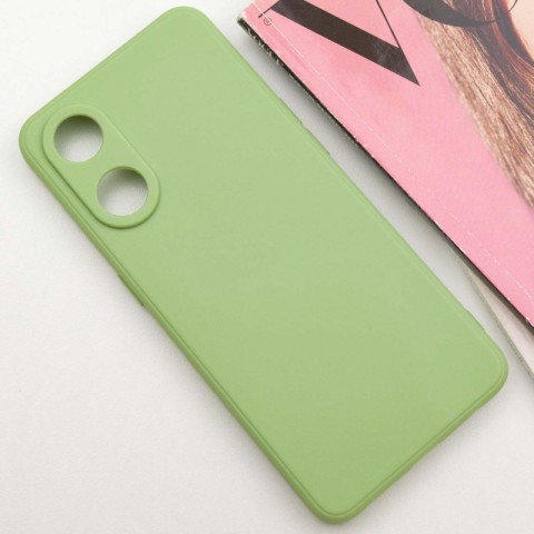 Силіконовий чохол Candy Full Camera для Oppo Reno 8 T 4G Фісташковий