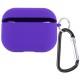 Силіконовий футляр з мікрофіброю для навушників Airpods Pro 2 Фіолетовий / Ultra Violet