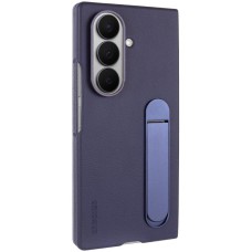 Шкіряний чохол Leather Case (AAA) with stand для Samsung Galaxy Z Fold7 Navy