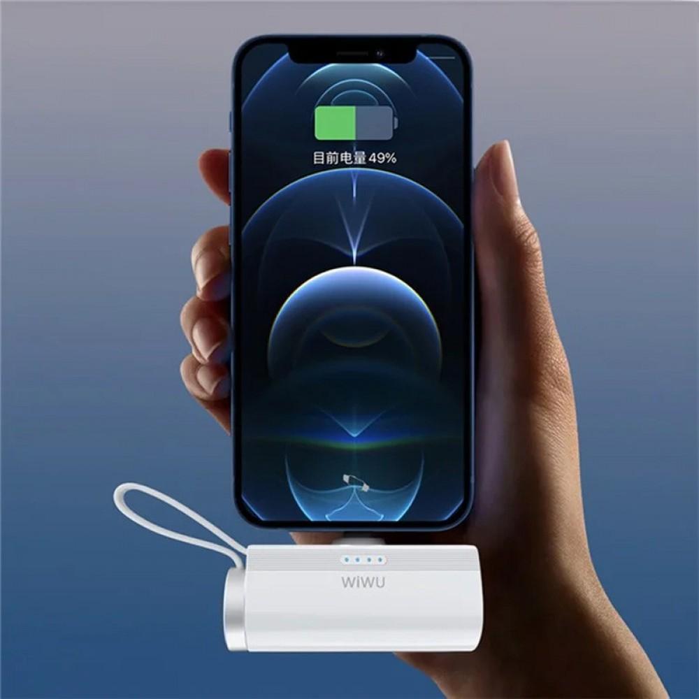 Портативний зарядний пристрій Power Bank WIWU W026 Type-C з БЗП 15W 5000 mAh White