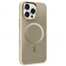 Чохол TPU+PC Carbon Mirage with MagSafe для Apple iPhone 16 Pro (6.3") Antique White