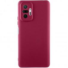 Чохол TPU GETMAN Liquid Silk Full Camera для Xiaomi Redmi Note 10 Pro / 10 Pro Max Бордовий / Marsala