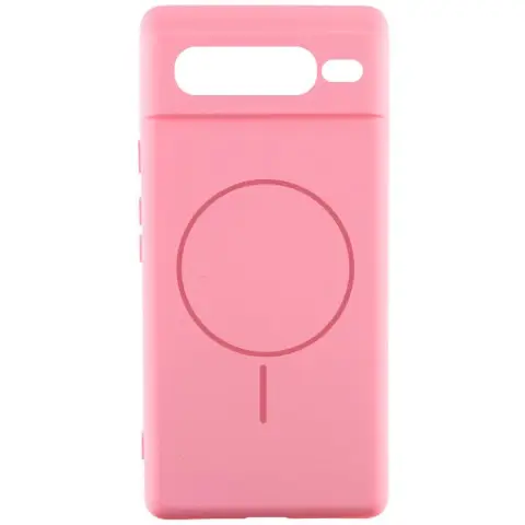 Чохол Silicone Cover Lakshmi Full Camera (AA) with MagFit для Google Pixel 7 Pro Рожевий / Light pink