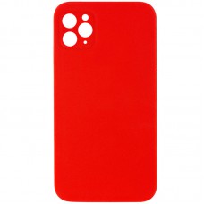 Silicone Case Square Full Camera Protective (AA) NOLOGO для Apple iPhone 11 Pro Max (6.5") Червоний / Red
