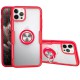 TPU+PC чохол Deen CrystalRing for Magnet (opp) для Apple iPhone 13 Pro (6.1") Безбарвний / Червоний
