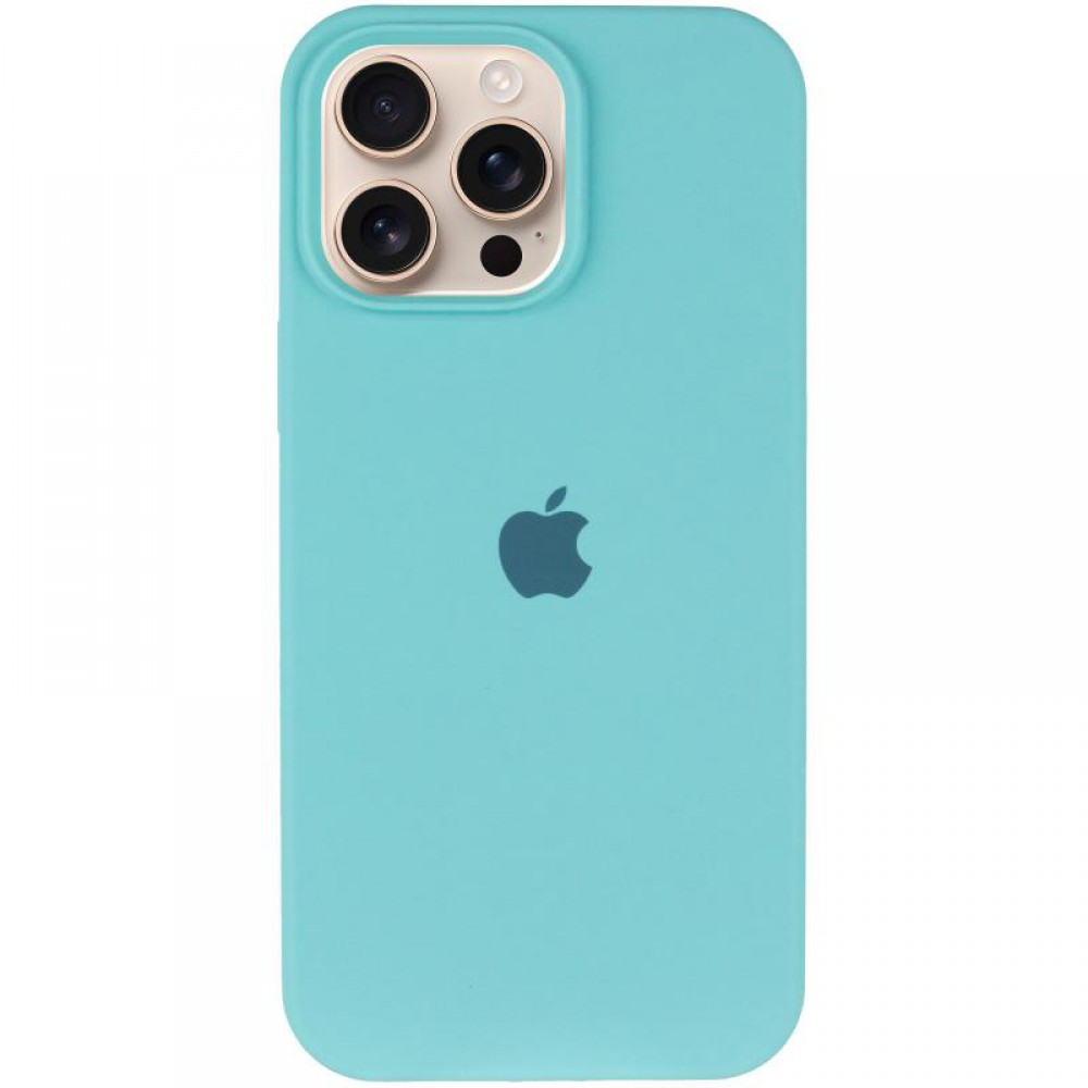 Чохол Silicone Case Full Protective (AA) для Apple iPhone 16 Pro Max (6.9") Бірюзовий / Marine Green