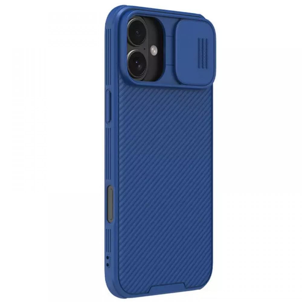 Карбонова накладка Nillkin CamShield Pro Magnetic для Apple iPhone 16 (6.1") Blue