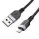 Дата кабель Hoco X109 Energy silicone USB to MicroUSB (3m) Black