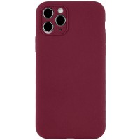 Чохол Silicone Case Full Camera Protective (AA) NO LOGO для Apple iPhone 12 Pro Max (6.7") Бордовий / Plum