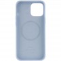 Чохол Silicone case (AAA) full with Magsafe and Animation для Apple iPhone 12 Pro / 12 (6.1") Блакитний / Cloud Blue