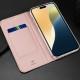 Чохол-книжка Dux Ducis з кишенею для візиток для Apple iPhone 16 (6.1") Rose Gold