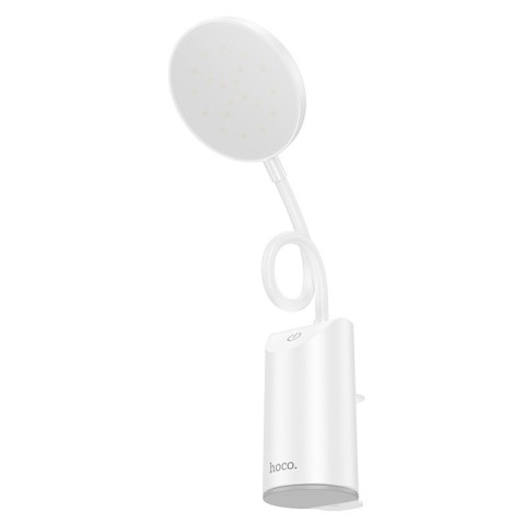 Настільна LED лампа Hoco HX10 Clip table lamp (1200mAh) White