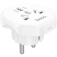 Сетевой універсальний перехідник Hoco AC6 3in1 (EU) White Сетевой універсальний перехідник Hoco AC6 3in1 (EU) White
