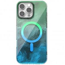 Чохол TPU Shiny Mountain (MagFit) для Apple iPhone 16 Pro Max (6.9") Green / Blue