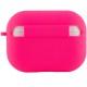 Силіконовий футляр з мікрофіброю для навушників Airpods Pro Рожевий / Barbie pink