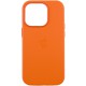 Шкіряний чохол Leather Case (AAA) with MagSafe and Animation для Apple iPhone 14 Pro Max (6.7") Orange