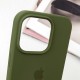 Чохол Silicone Case Full Protective (AA) для Apple iPhone 15 Pro Max (6.7") Зелений / Dark Olive