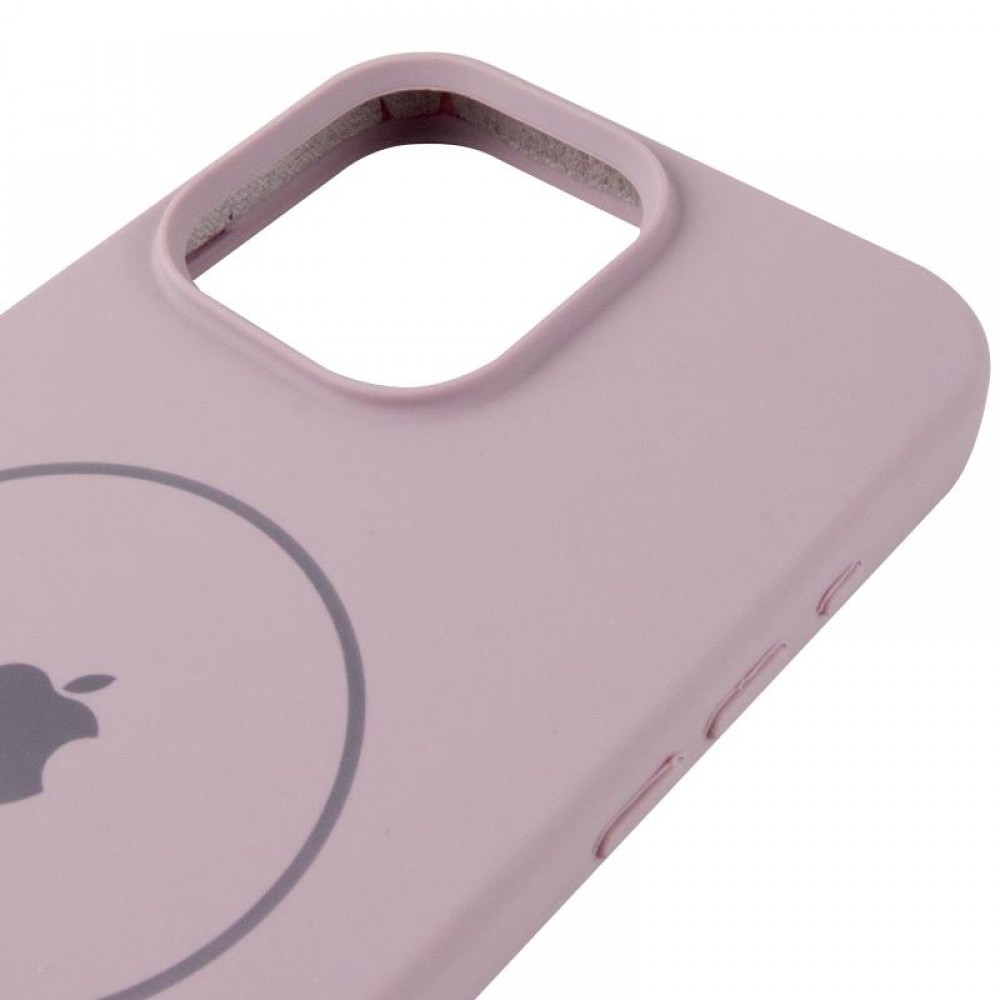 Чохол Silicone Case Full Protective (AA) V2 with MagSafe для Apple iPhone 15 Pro (6.1") Сірий / Lavender