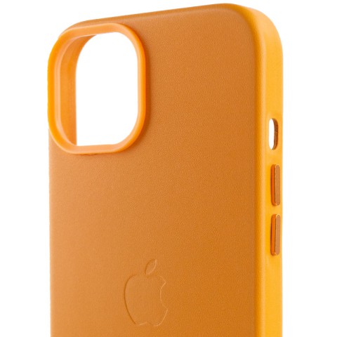 Шкіряний чохол Leather Case (AA Plus) with MagSafe для Apple iPhone 14 (6.1") Golden Brown