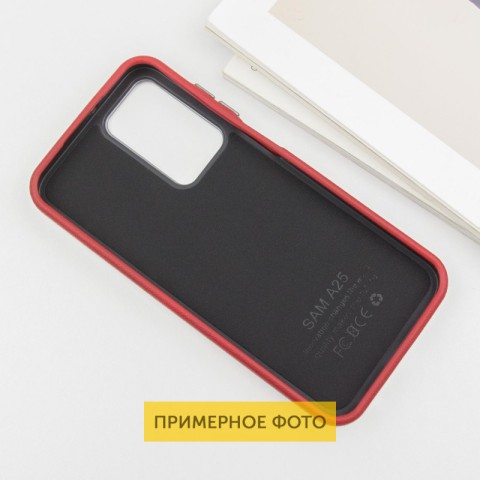 Шкіряний чохол Leather Case Metal Buttons для Samsung Galaxy S24 Ultra Red