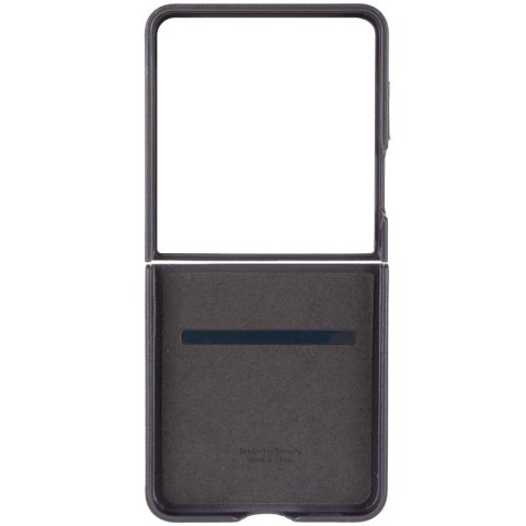 Шкіряний чохол Leather Case (AAA) для Samsung Galaxy Z Flip7 Dark Gray