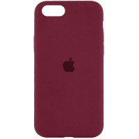 Чохол Silicone Case Full Protective (AA) для Apple iPhone SE (2020) / 7 / 8 (4.7") Бордовий / Plum