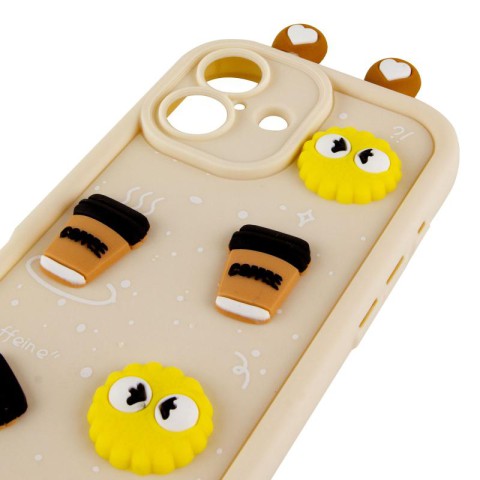 Чохол TPU Toys Case with Ears для Apple iPhone 16 (6.1") Sand