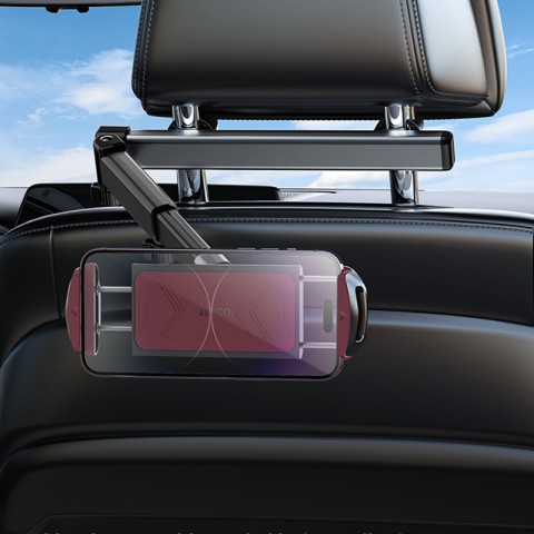 Автотримач Hoco H69 Gamble telescopic на підголівник Black / Red