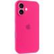 Чохол Silicone Case Full Camera Protective (AA) для Apple iPhone 16 Plus (6.7") Рожевий / Barbie pink