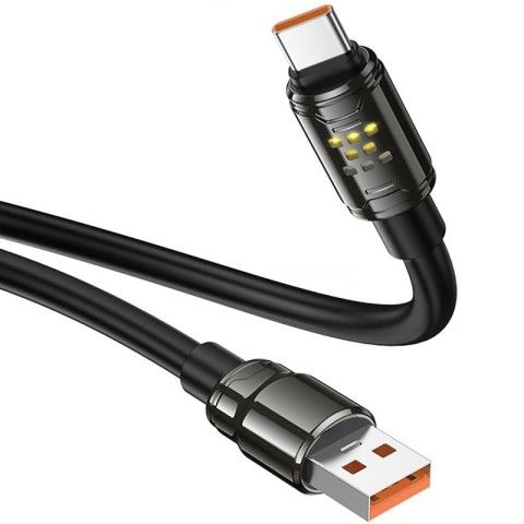 Дата кабель Hoco U143 Joy USB to Type-C 5A (1.2m) Black