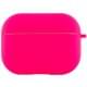 Силіконовий футляр з мікрофіброю для навушників Airpods Pro Рожевий / Barbie pink