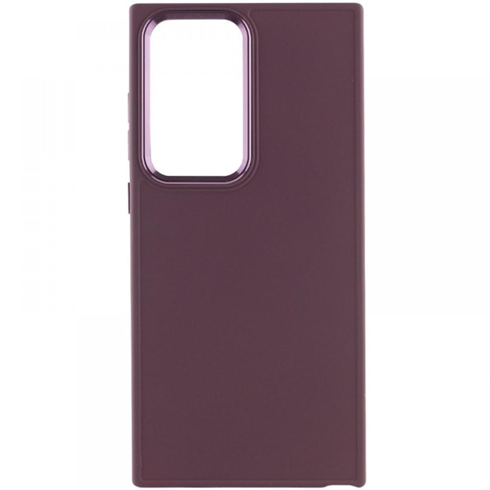 TPU чохол Bonbon Metal Style для Samsung Galaxy S24 Ultra Бордовий / Plum