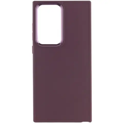 TPU чохол Bonbon Metal Style для Samsung Galaxy S24 Ultra Бордовий / Plum