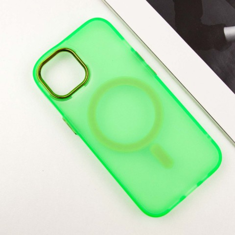 Чохол TPU+PC Lily with MagSafe для Apple iPhone 15 (6.1") Neon Green
