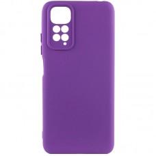 Чохол TPU GETMAN Liquid Silk Full Camera для Xiaomi Redmi Note 11 (Global) / Note 11S Фіолетовий / Purple