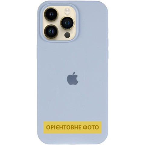 Чохол Silicone Case (AA) Logo with MagSafe для Apple iPhone 16 (6.1") Блакитний / Lilac Blue
