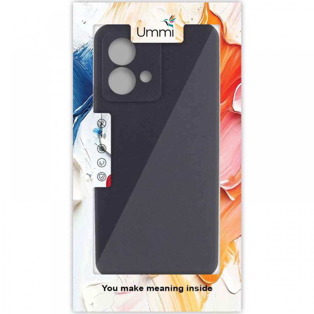 Чохол Silicone Cover Ummi Lakshmi Full Camera (AA) для Motorola Moto G84 Чорний / Black