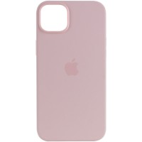 Чохол Silicone case (AAA) with Magsafe для Apple iPhone 14 Pro Max (6.7") Рожевий / Chalk Pink