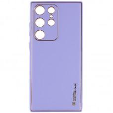 Шкіряний чохол Xshield для Samsung Galaxy S23 Ultra Бузковий / Dasheen