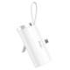Портативний зарядний пристрій Power Bank WIWU W026 Type-C з БЗП 15W 5000 mAh White