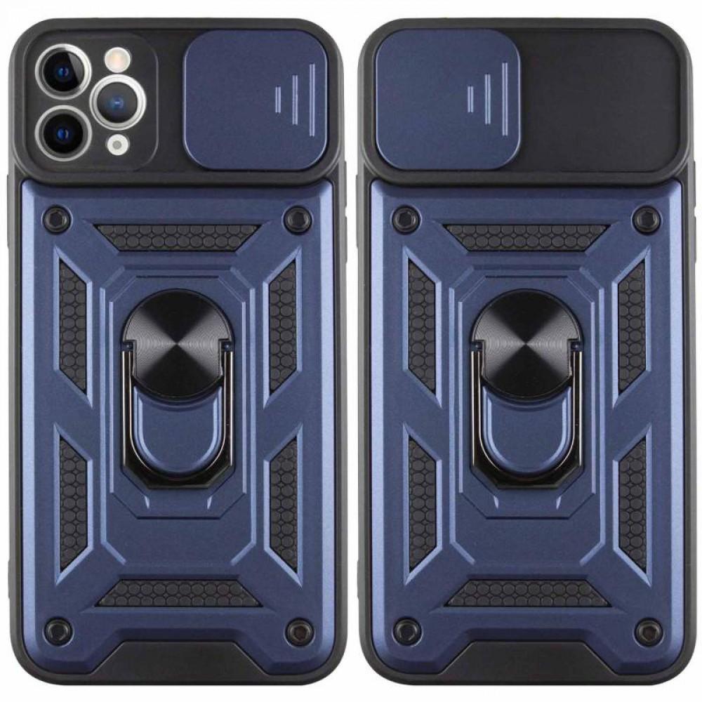 Чохол Ummi Camshield Serge Ring для Apple iPhone 12 Pro Max (6.7") Синій