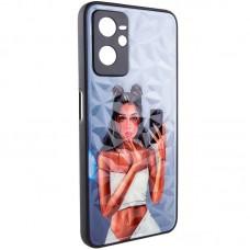 TPU+PC чохол Prisma Ladies для Realme C35 Black in White