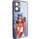 TPU+PC чохол Prisma Ladies для Realme C35 Black in White