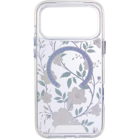 TPU+PC чохол Clear Garden with MagSafe для Apple iPhone 17 Pro (6.3") White Gardenia