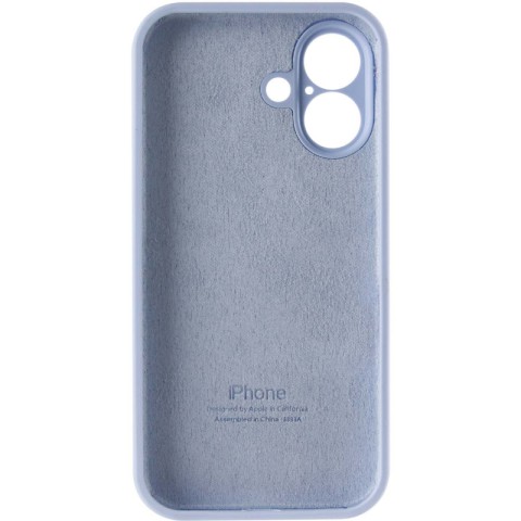 Чохол Silicone Case Full Camera Protective (AA) для Apple iPhone 16 (6.1") Блакитний / Lilac Blue