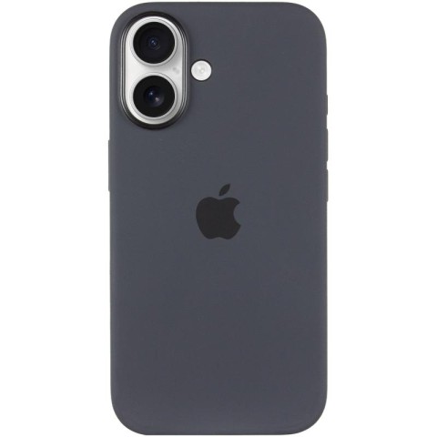 Чохол Silicone case (AAA) with Magsafe and Animation (button) для Apple iPhone 16 (6.1") Black
